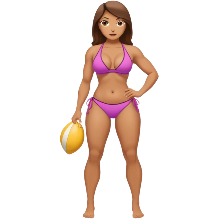tight bikini bottom with no top female full body with huge tits and ass emoji