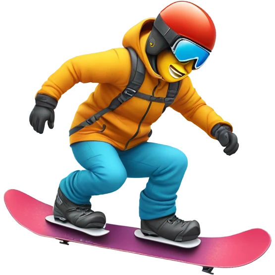 Me snowboarding emoji