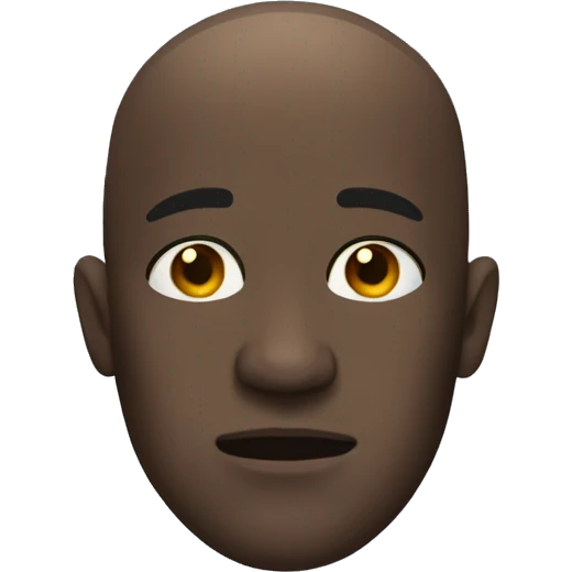 bald dark-skinned male portrait crying emoji