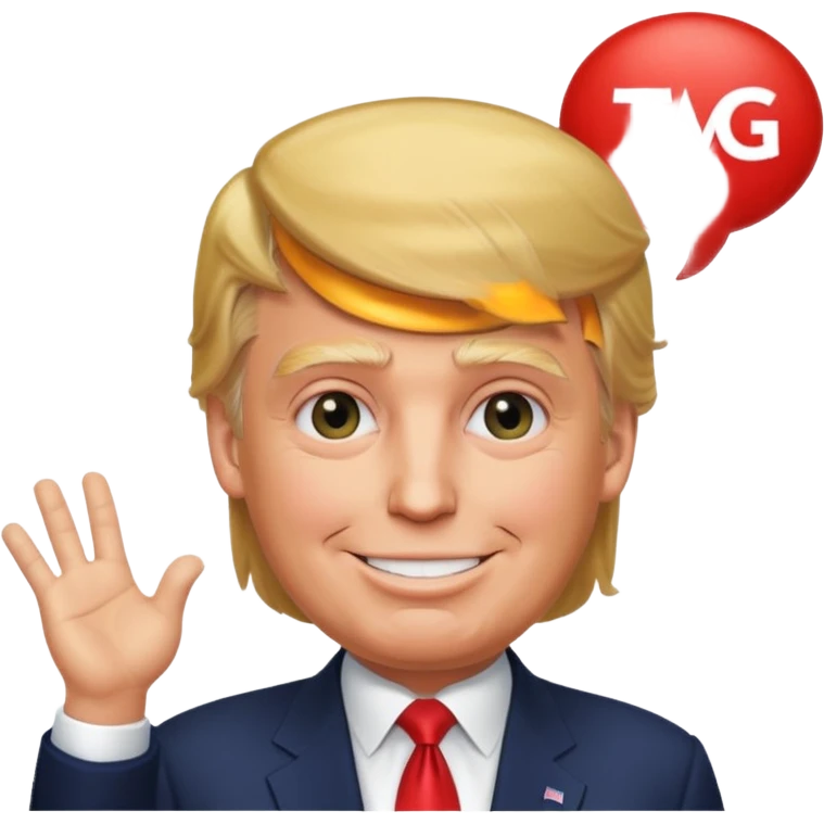 Trump  qui dit TG dans une bulle  emoji