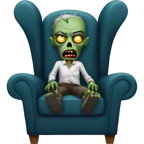 zombie in armchair emoji