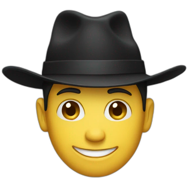 Black hat emoji