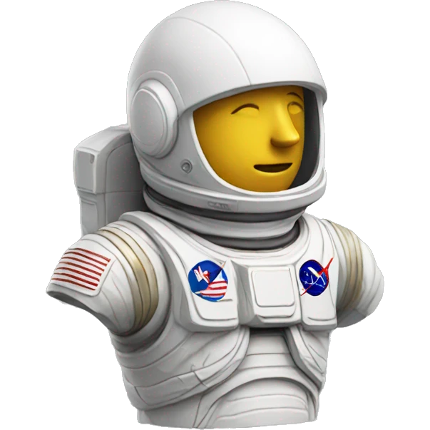 Greek statue of an astronaut emoji