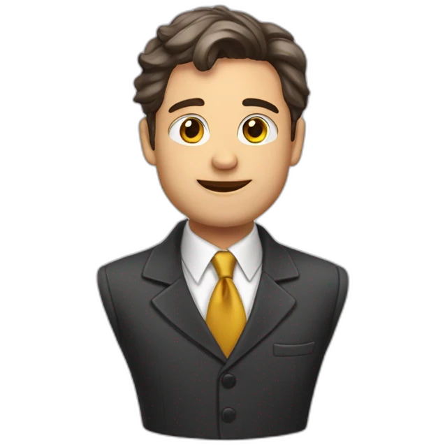 Hugo Ritter en costume cravate emoji