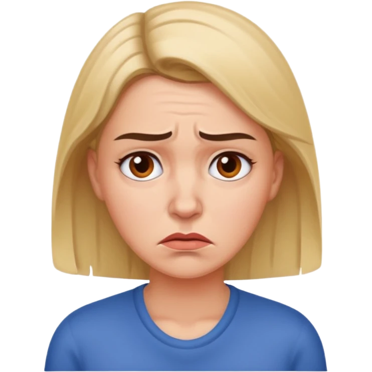 A worried woman emoji