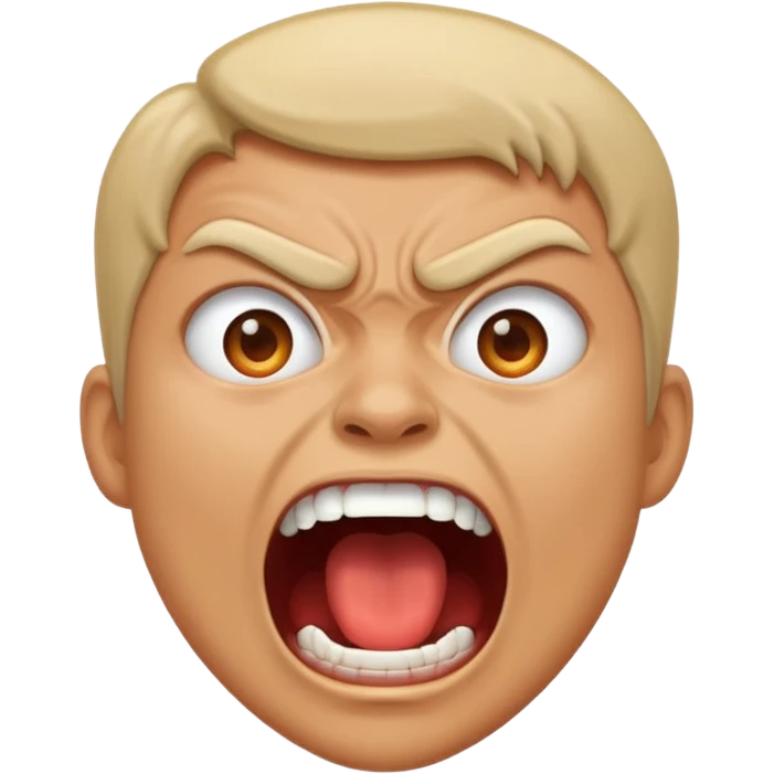 Angry scream emoji