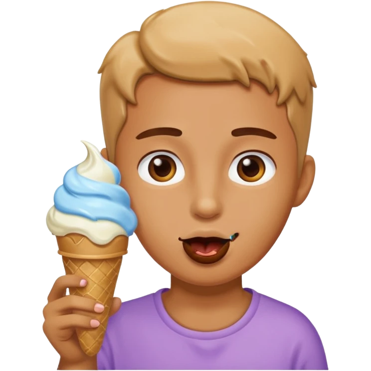 person eating icecream emoji