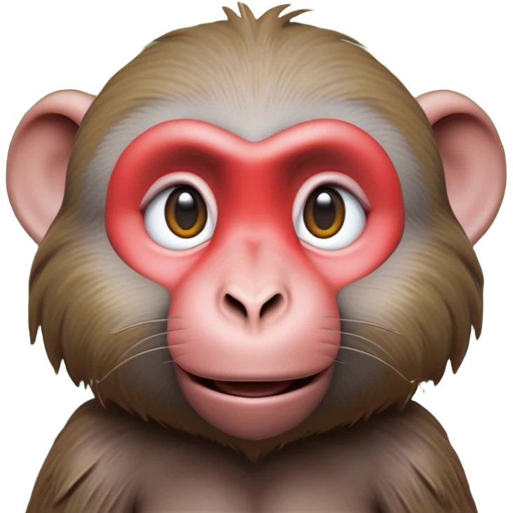 Cinematic Realistic Cute Baboon Portrait Emoji, Head tilted playfully and inquisitively, featuring a compact, sturdy build with a distinctly textured, expressive face characterized by bright, curious eyes and a subtly softened snout, rendered with realistic earthy detail and natural highlights, high shine, affectionate and spirited, styled with a touch of jungle whimsy, soft glowing outline, capturing the essence of a mischievous yet endearing baboon that appears ready to leap playfully out of the screen! emoji