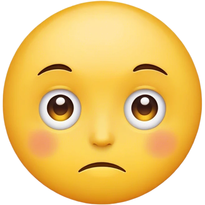 Classic yellow circle emoji with one side eye looking emoji