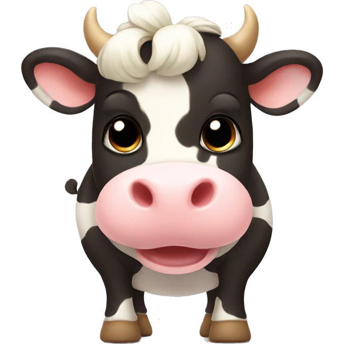 Cutest Cow with bow emoji