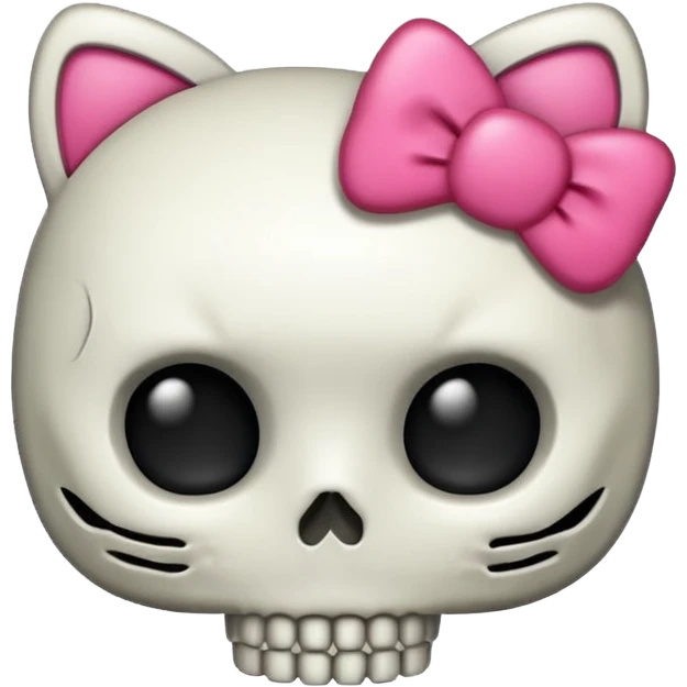 Hello kitty skull emoji