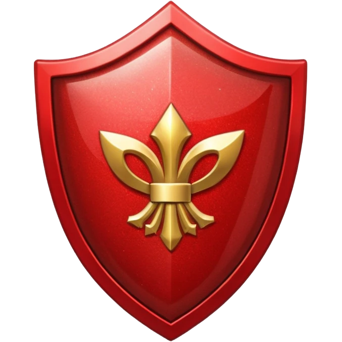 glitter red shield emoji