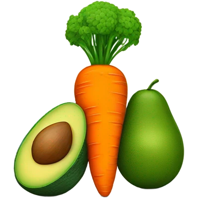 carrot and avocado emoji
