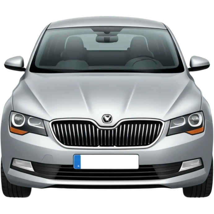 Stribrne Auto škoda emoji