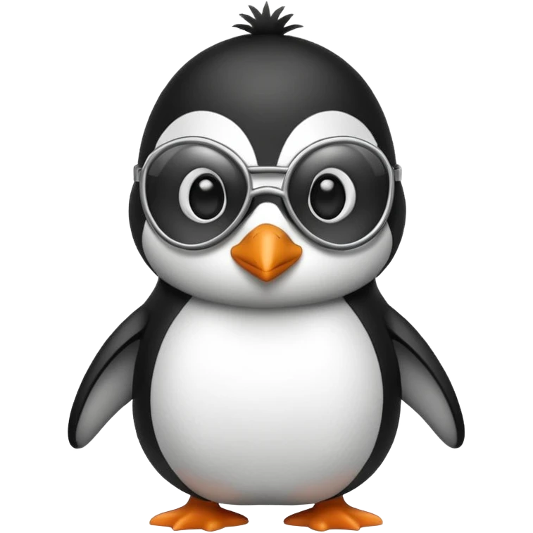 Penguin wearing I emoji