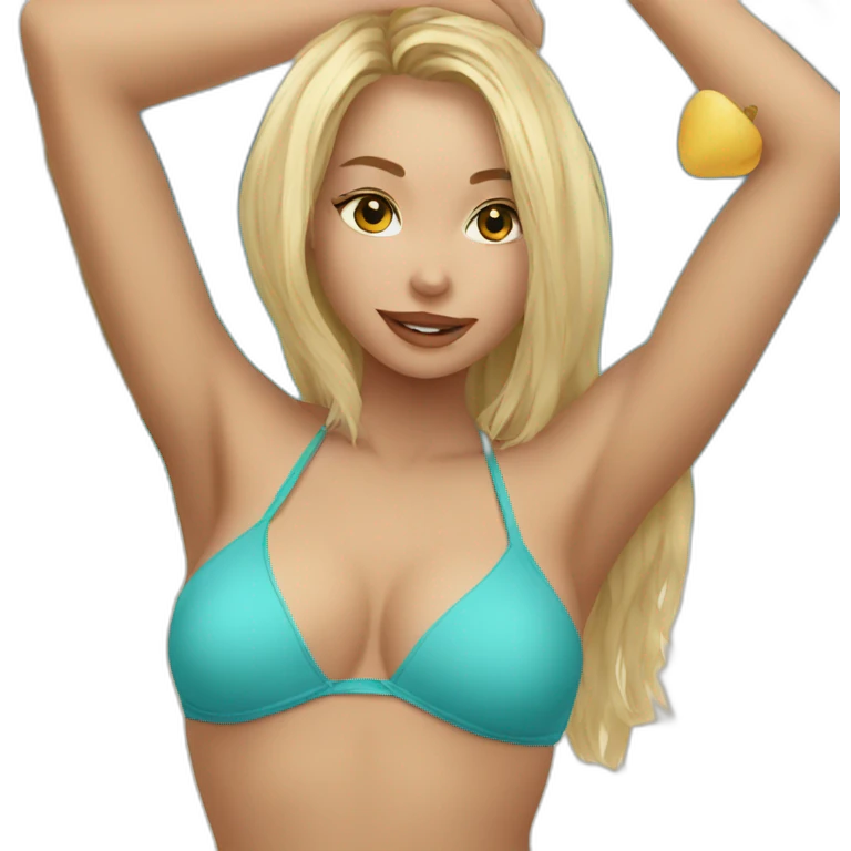 Rubia en bikini emoji