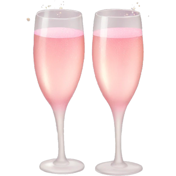 Pink champagne  emoji