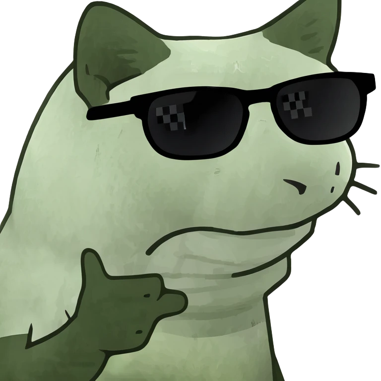 Cat with sunglasses emoji