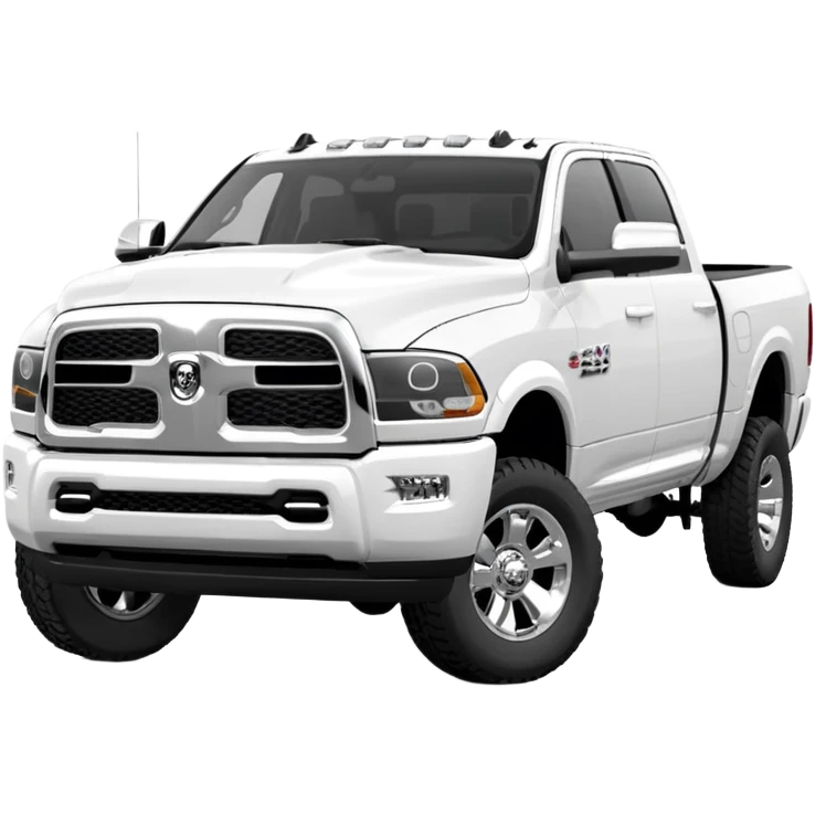 White 2025 Ram 2500 crew cab emoji