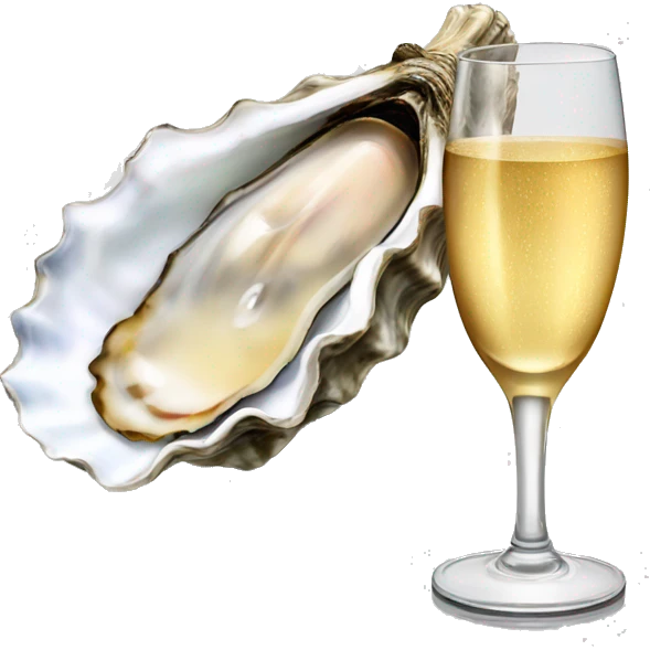 oyster with champaign emoji