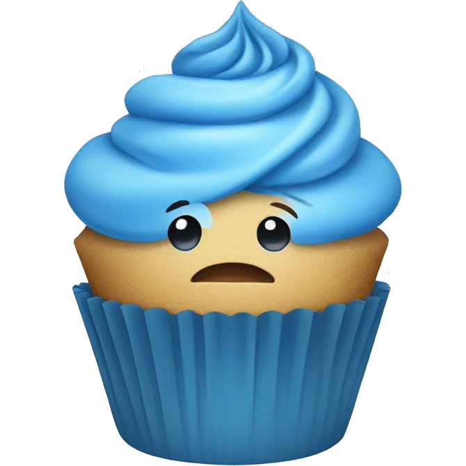 Blue Cupcake  emoji