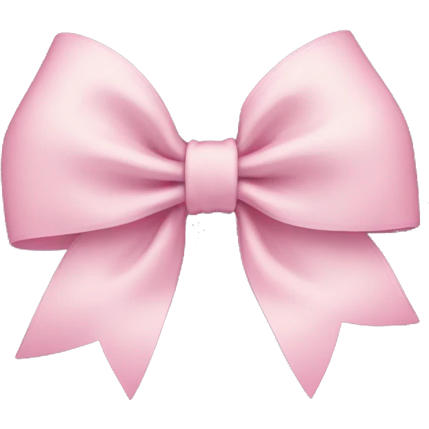 Pastel pink bow  emoji