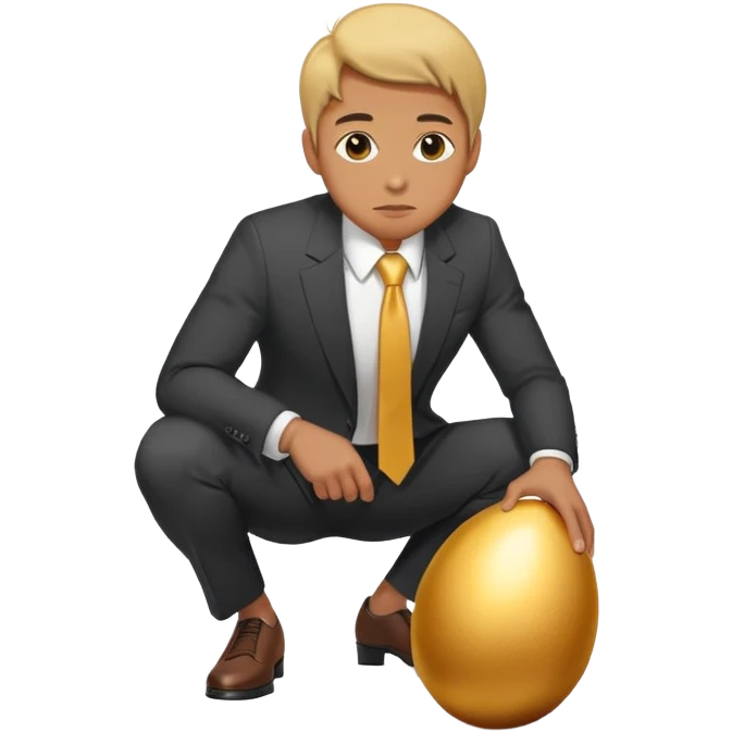 President squatting laying an egg  emoji