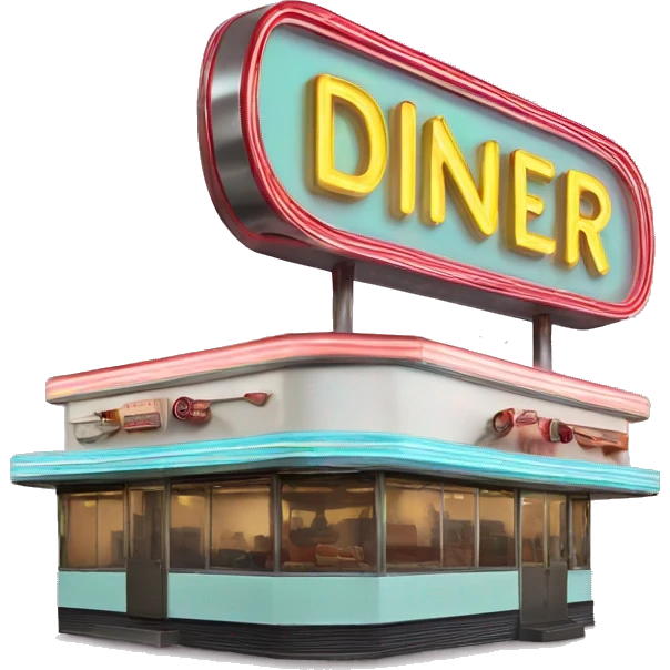 50's diner sign  emoji