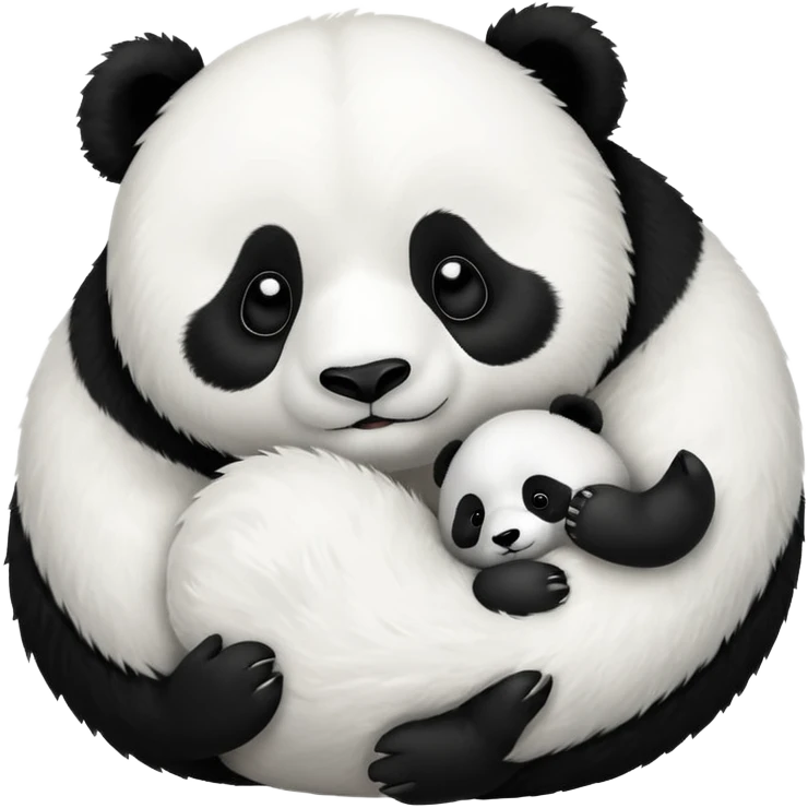 ying yang with panda emoji
