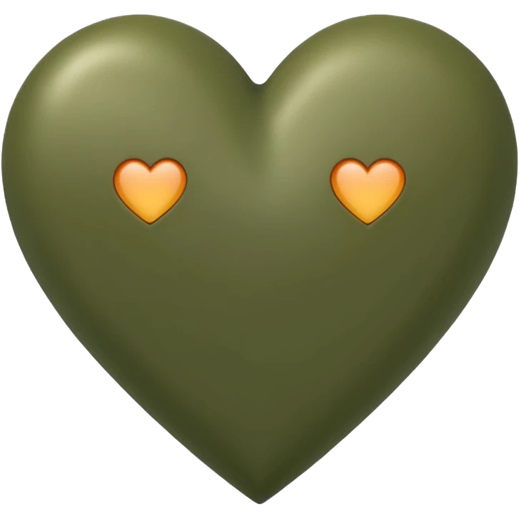Generate a khaki green heart emogee for copy and paste emoji