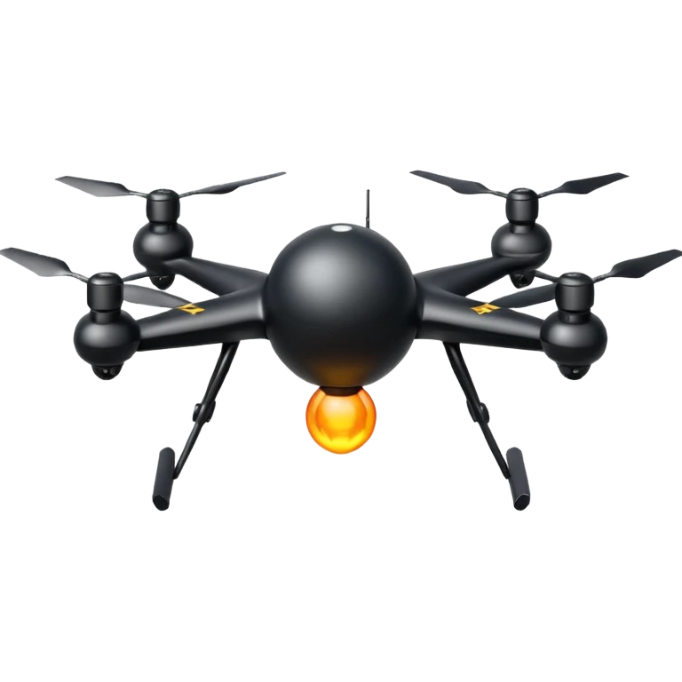 Drone kamikaze avec une bombe emoji