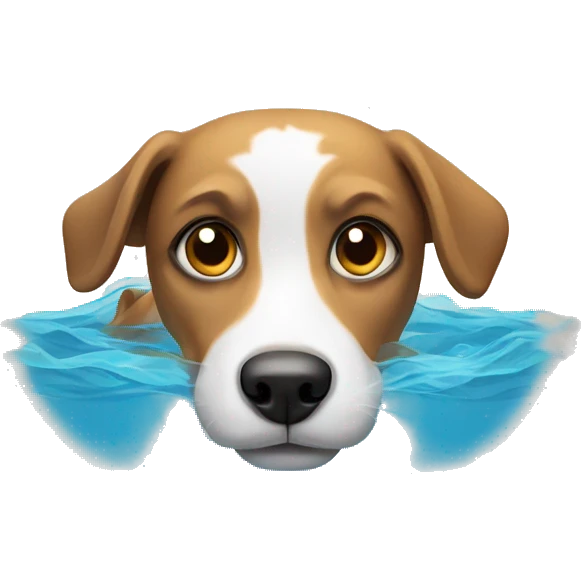 Dog swimming emoji