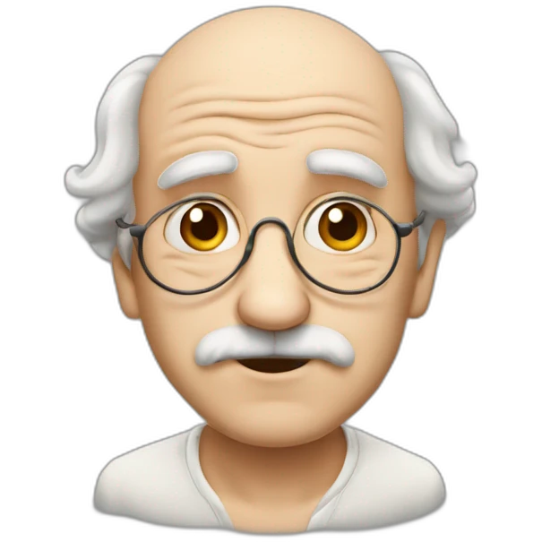 british old man big nose SMALL EYES FULL HAIR emoji