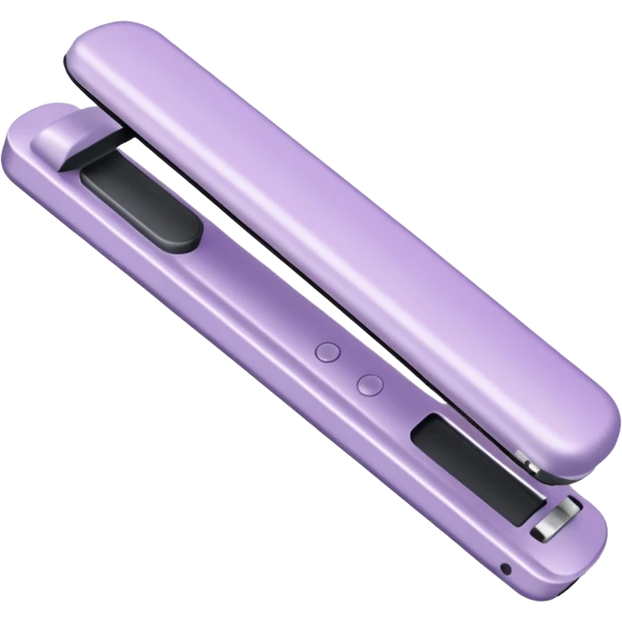 closed pastel lilac hair straightener emoji