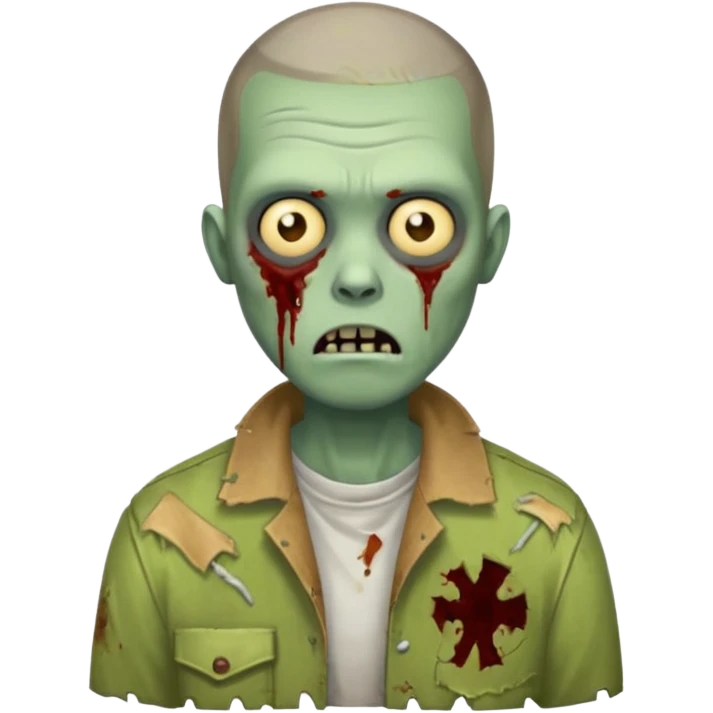 zombie with buzz cut  emoji