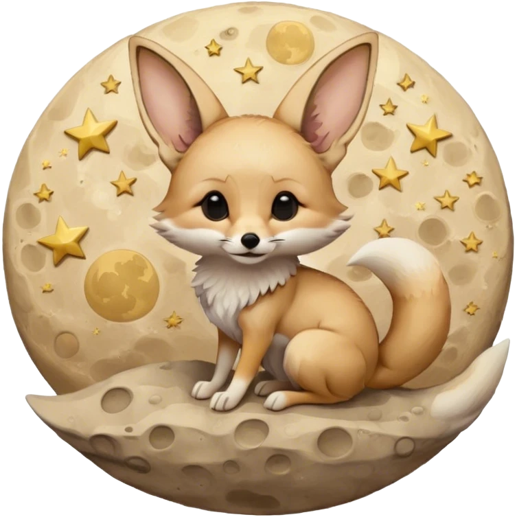 fennec on the moon emoji