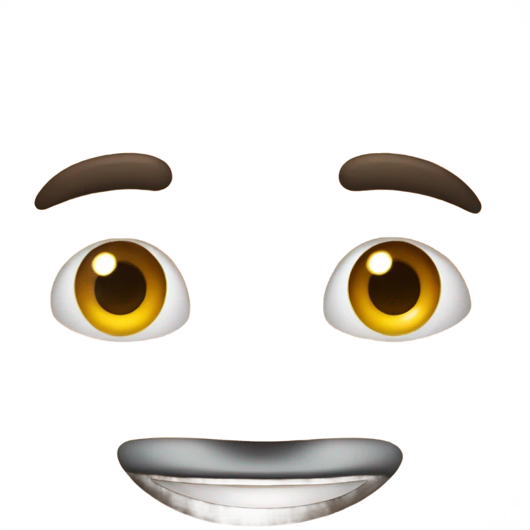 Big face Hispanic with dent in chin smiling emoji
