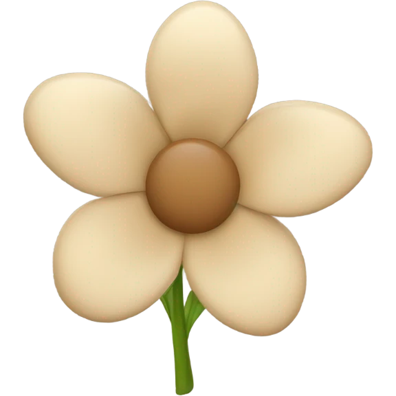 Beige flower emoji