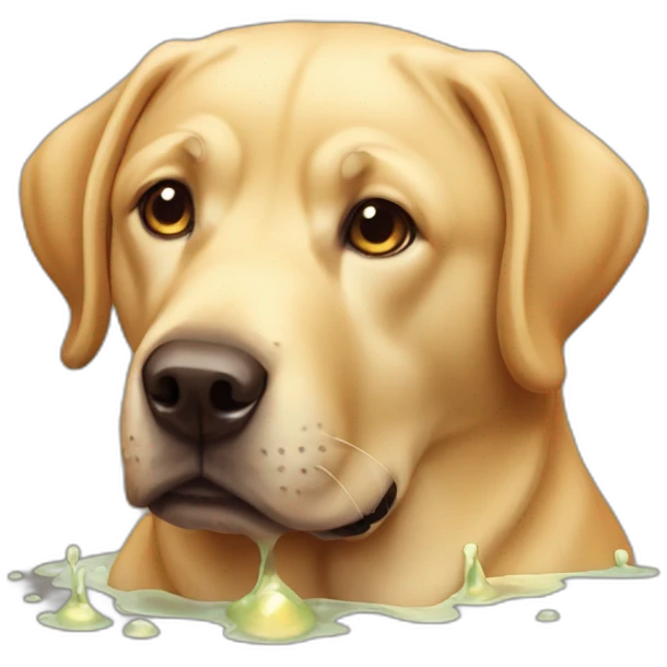 melting labrador emoji