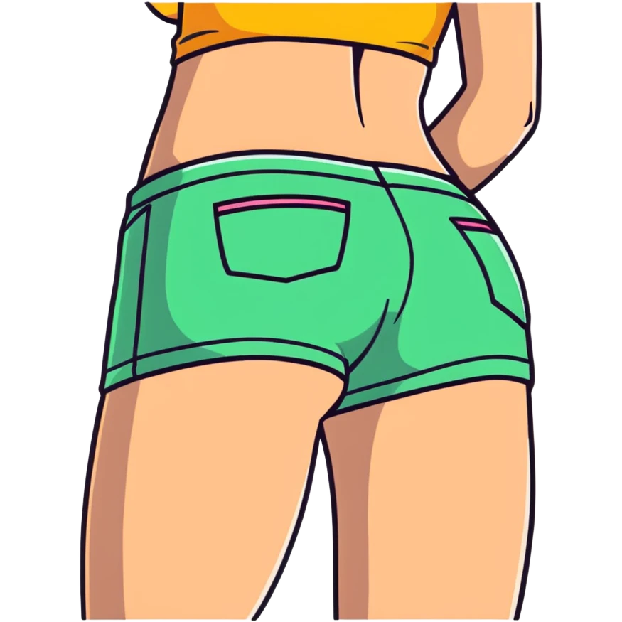 Woman in booty shorts emoji