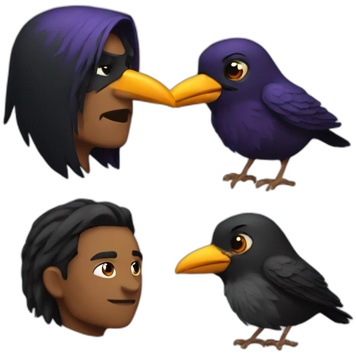 Raven and Robin emoji