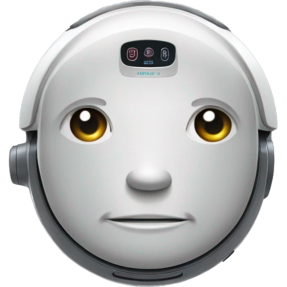 A robot vacuum that looks like a Karen  emoji