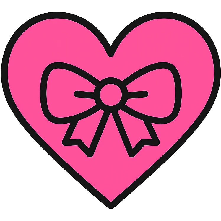 pink heart with a bow icon emoji