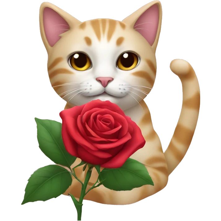 Cat with rose  emoji