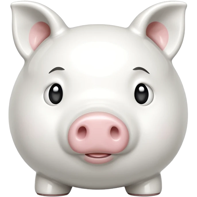 glitter white symbol pig bank emoji