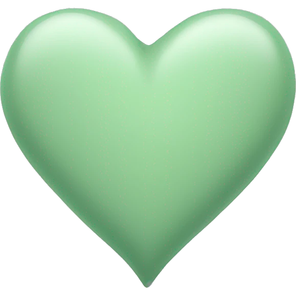 light sage green heart emoji