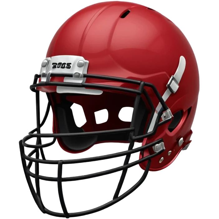 college football player helmets dark red  emoji