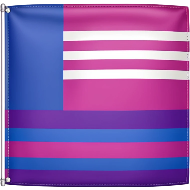 Straight ally flag combined with bisexual flag emoji