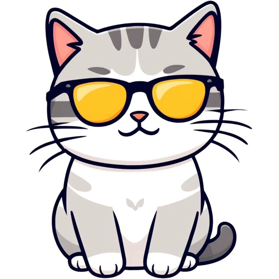 Cat with sunglasses emoji