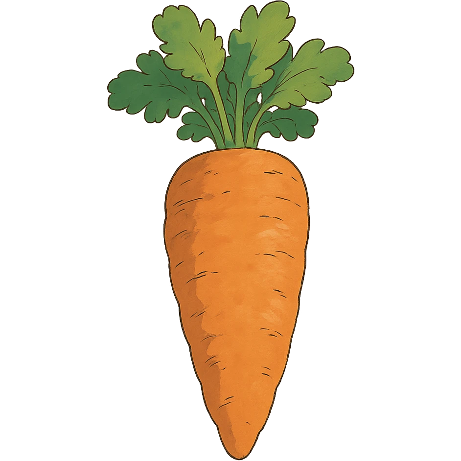 ghibli style carrot emoji